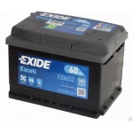 Аккумулятор EXIDE Excell EB602 60Ah 540A для minelli
