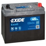 Аккумулятор EXIDE Excell EB454 45Ah 330A для aston martin
