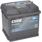 Аккумулятор EXIDE Premium EA530 53Ah 540A для umm