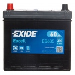 Аккумулятор EXIDE Excell EB605-U 60Ah 390A для autobianchi