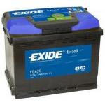 Аккумулятор автомобильный EXIDE Excell EB620 (62R)  62 А/ч 540А обратная полярность для yulon