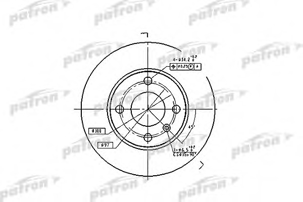 pbd4050 PATRON Тормозной диск
